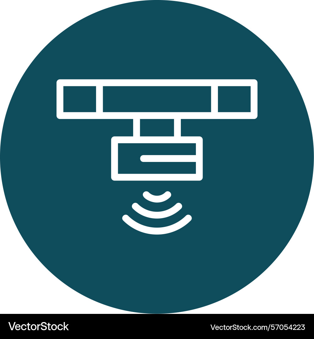 Motion sensor line circle style icon design Vector Image