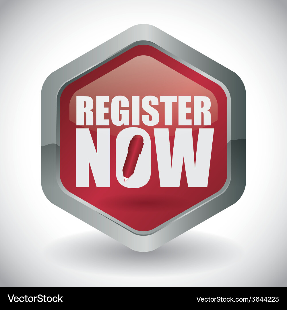 Register button design vector image