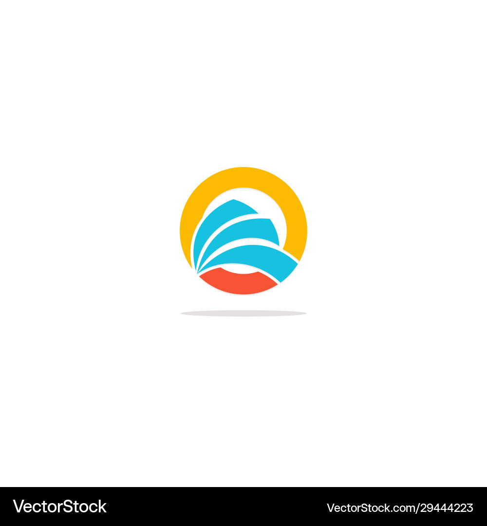 Round abstract loop progress logo Round abstract loop progress logo Vector Image