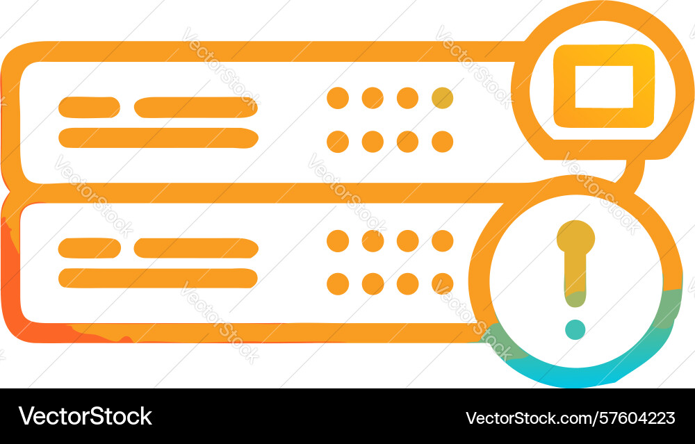 Server-Fehlersymbol-Netzwerk Problem und Datenproblem vektorbild
