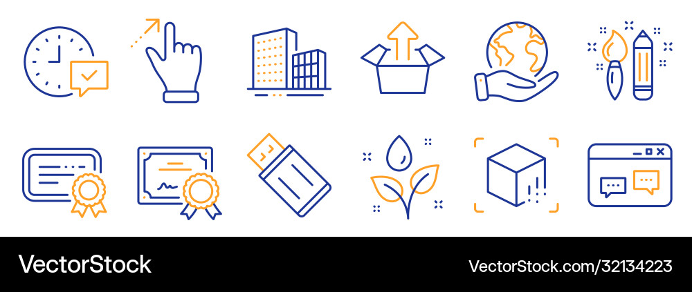 Set business icons such as send box browser Set business icons such as send box browser vector image