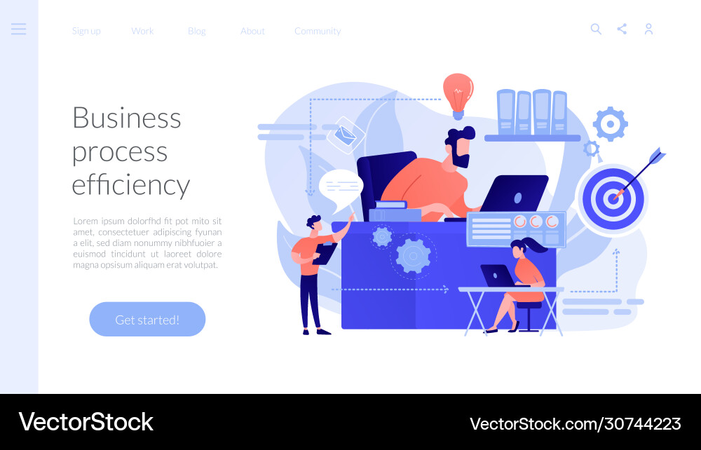 Workflow concept landing page Vector Image