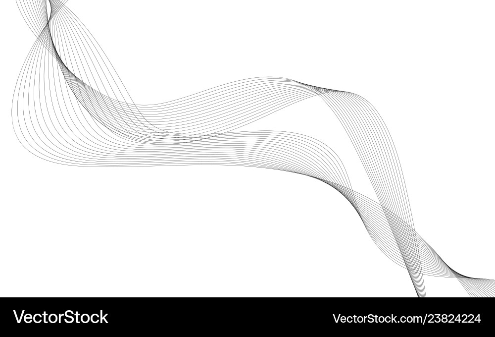 Abstract Wave Frequency Line vector image