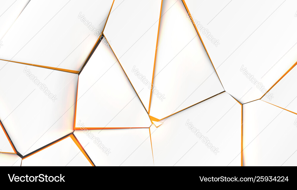 Broken surface with orange color in inside Broken surface with orange color in inside vector image