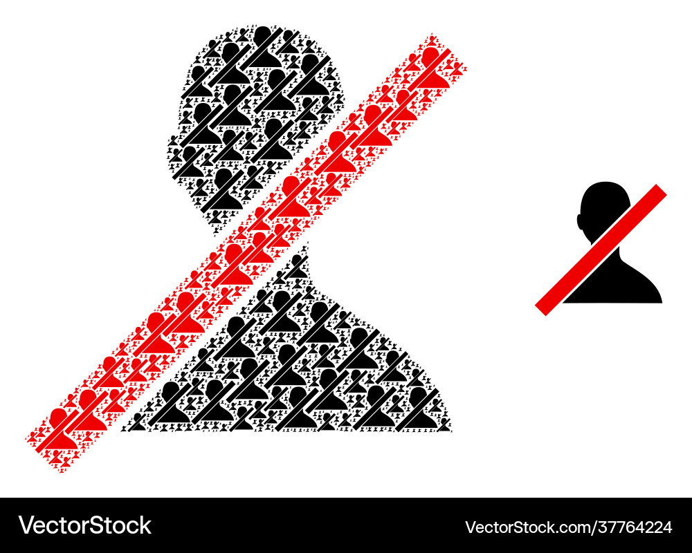 Closed user recursion icon composition Closed user recursion icon composition vector image