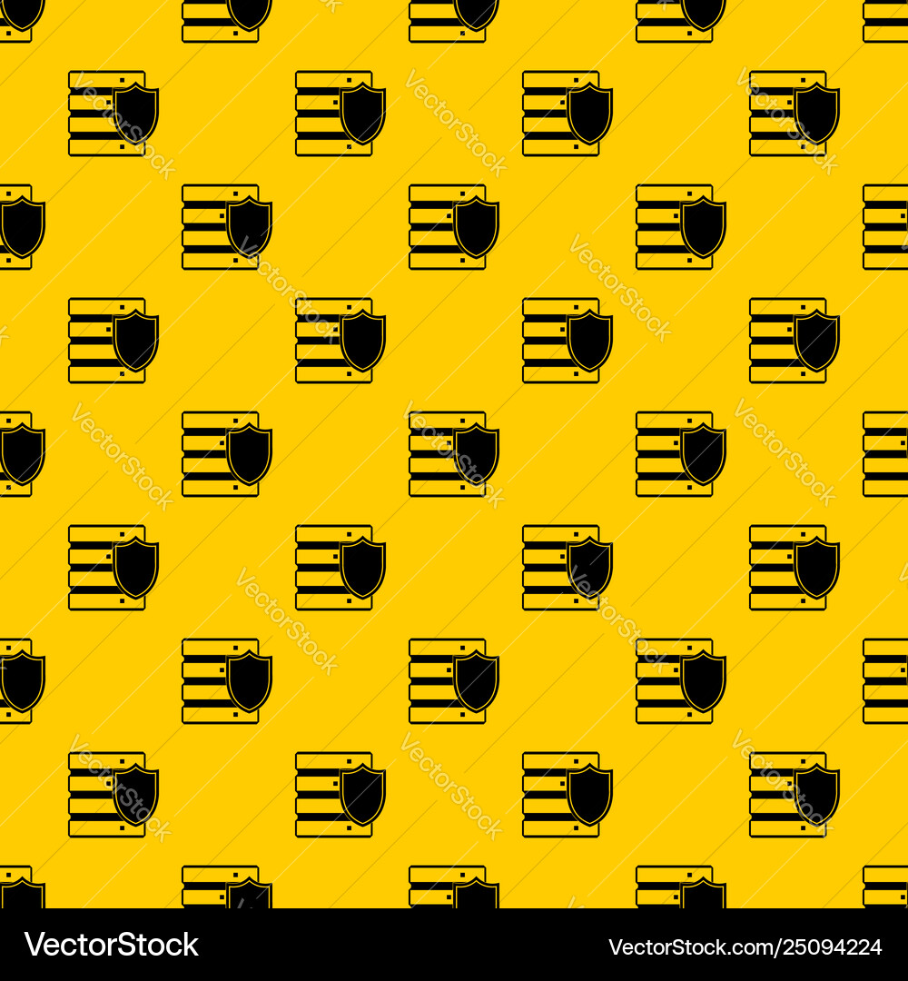 Database with shield pattern Database with shield pattern Vector Image