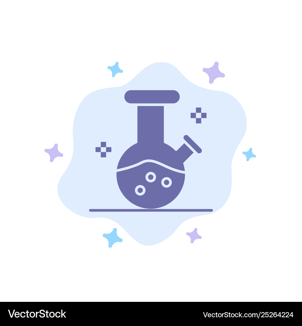 Demo flask lab potion blue icon on abstract cloud Demo flask lab potion blue icon on abstract cloud Vector Image