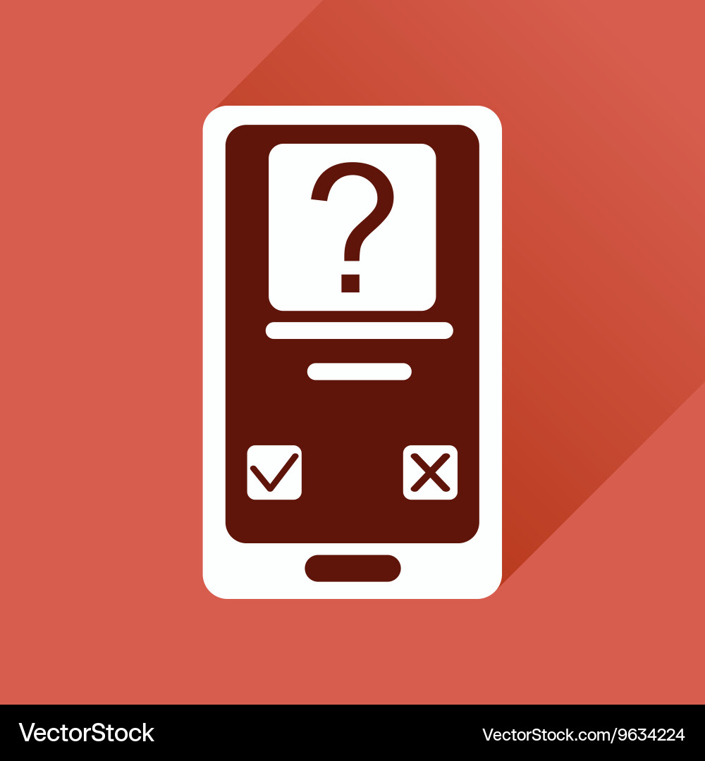 Flat web icon with long shadow mobile applications vector image