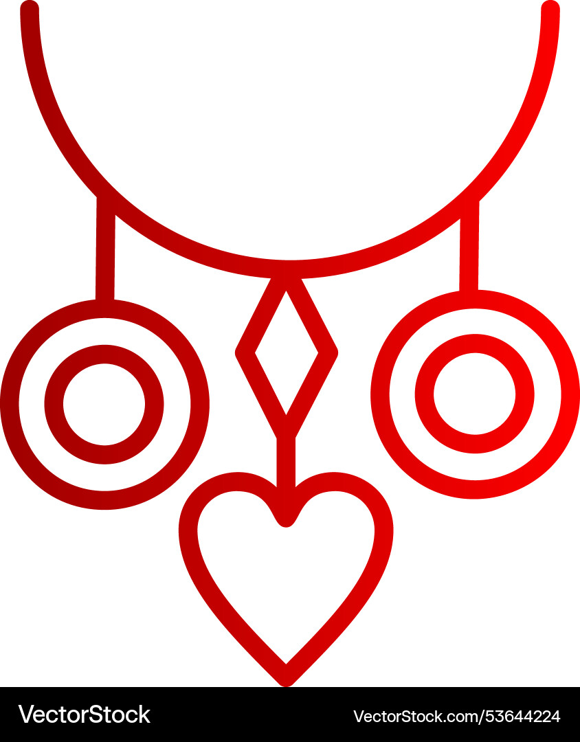 Locket line gradient icon Vector Image