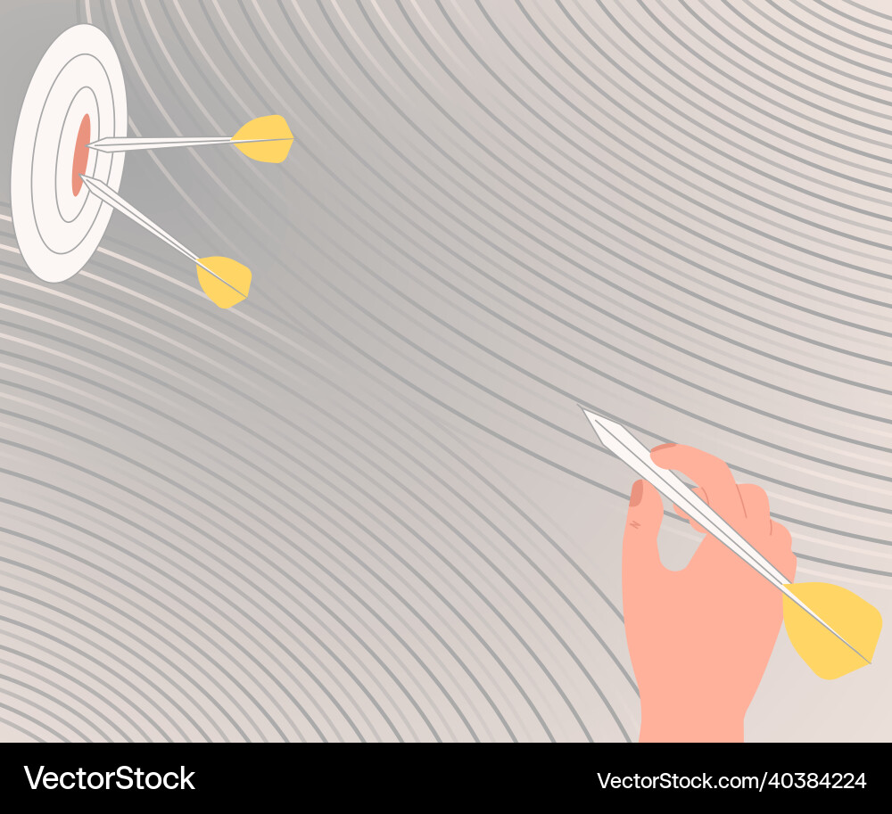 Presenting message hitting target concept Vector Image