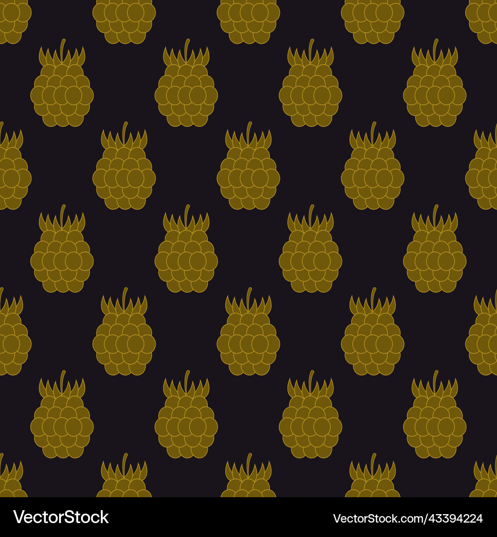 Raspberry seamless pattern in art deco style Raspberry seamless pattern in art deco style Vector Image