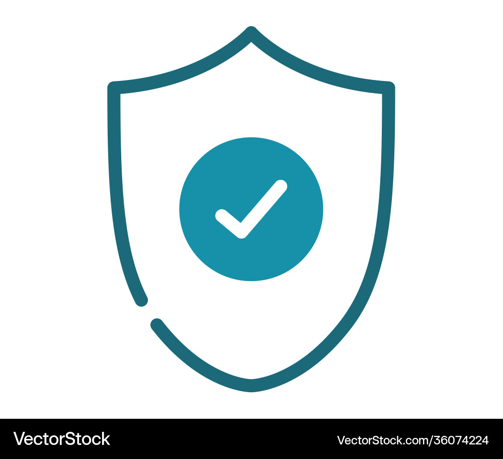 Security shield safe single isolated icon Security shield safe single isolated icon vector image