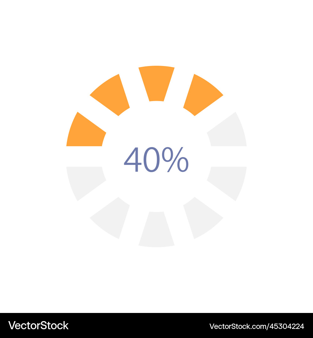 Segmented circular bar infographic chart design Segmented circular bar infographic chart design vector image