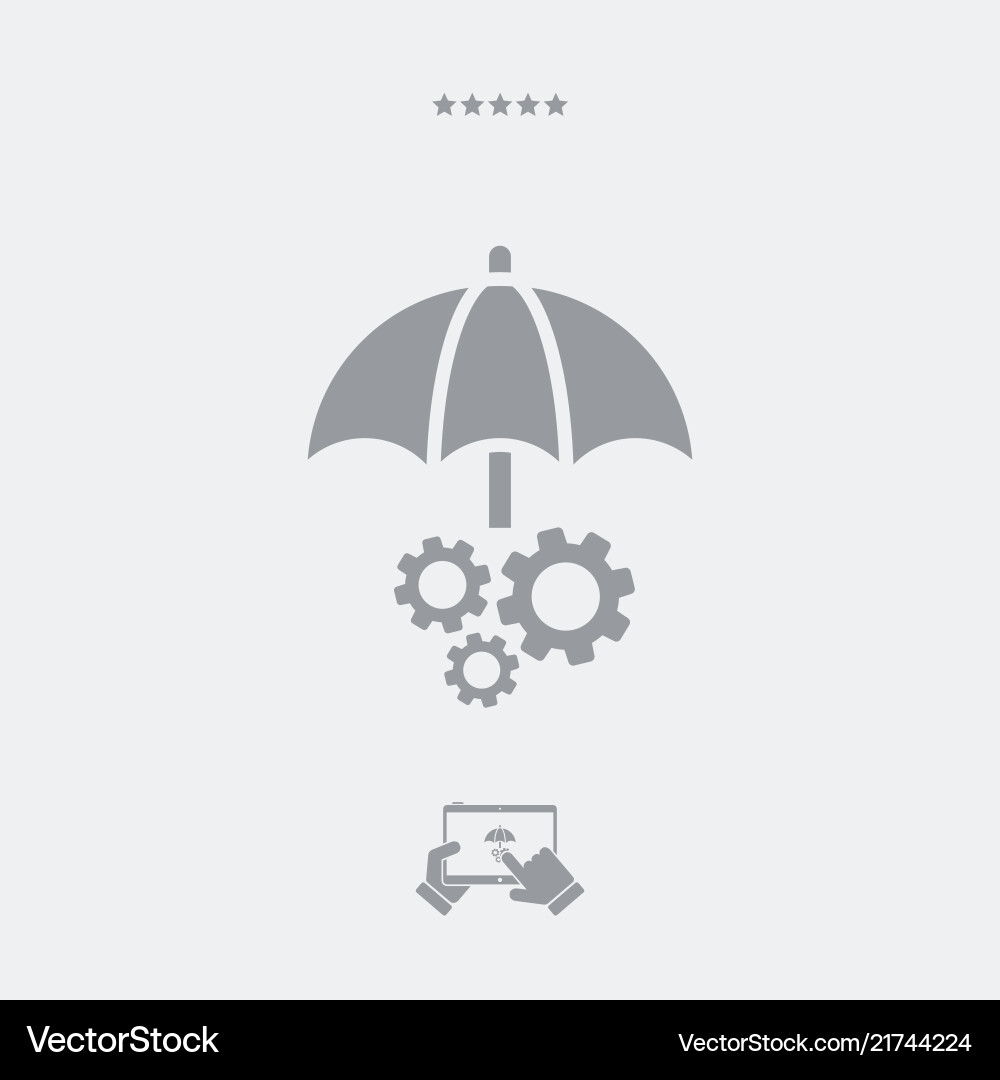 System protected - minimal icon System protected - minimal icon vector image