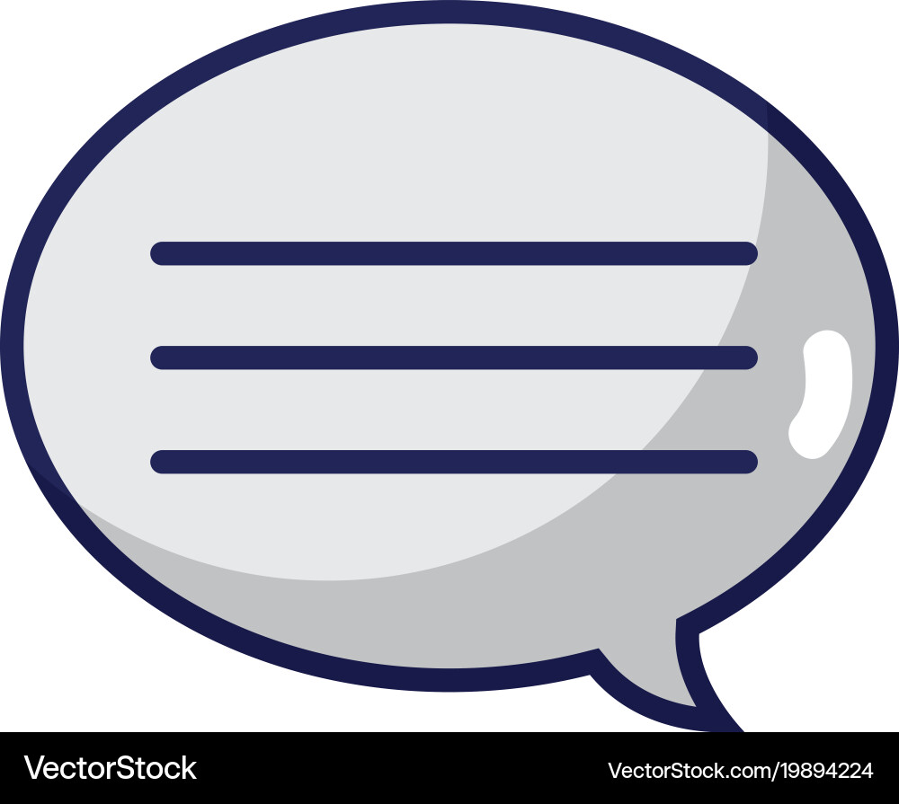 Text chat bubble message communication Vector Image