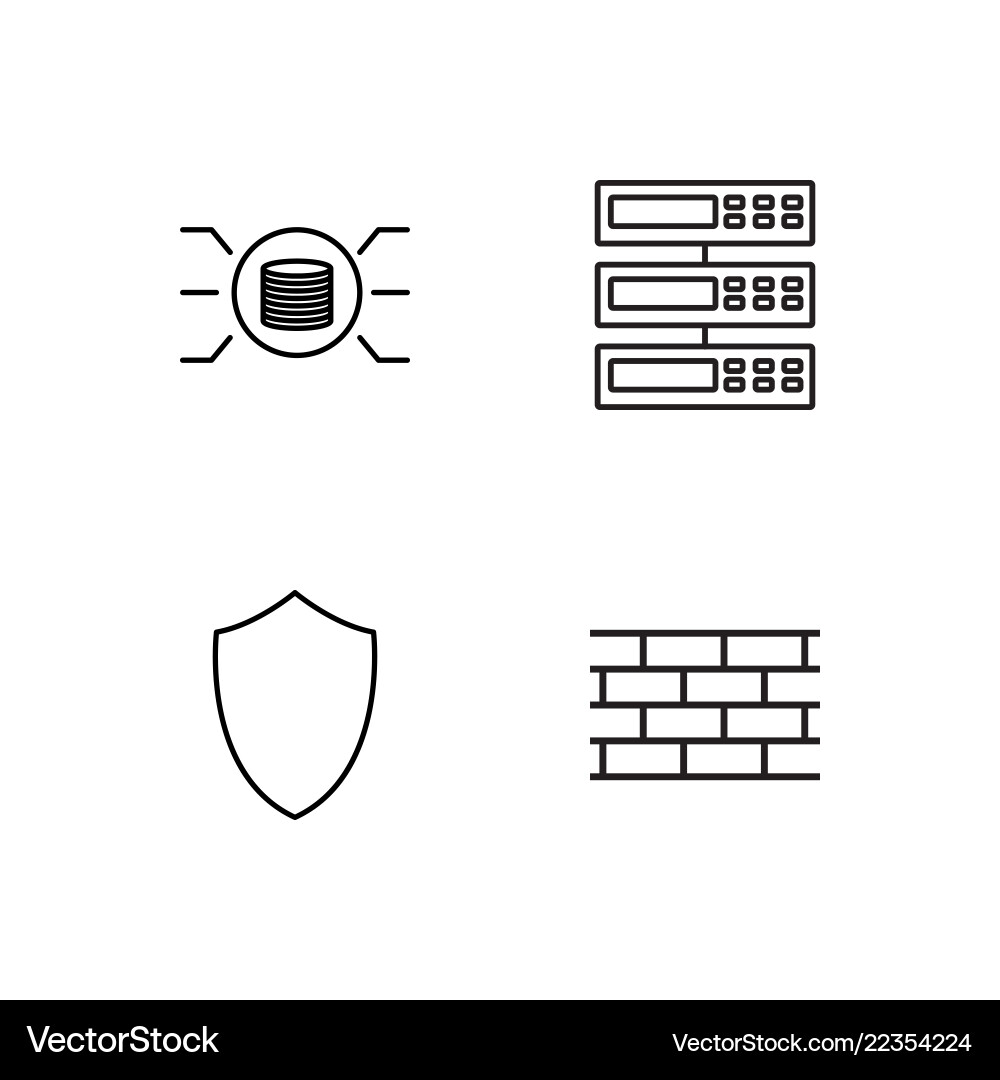 Web simple outlined icons set Web simple outlined icons set vector image