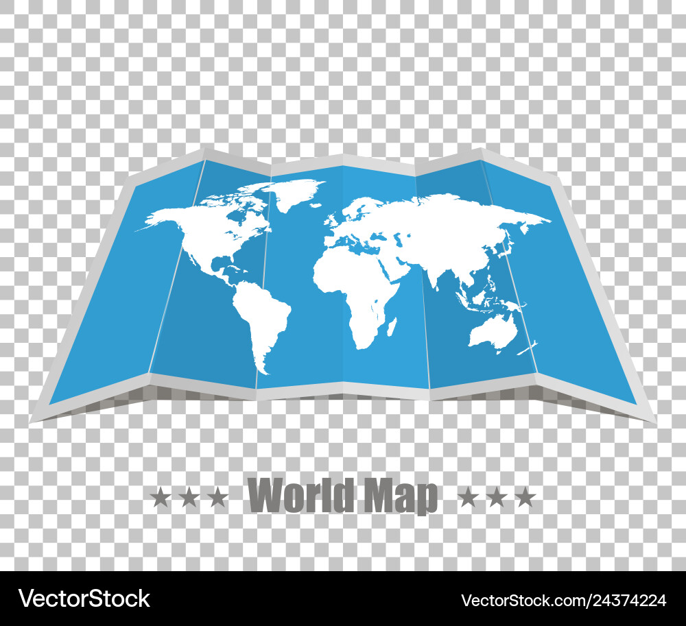 World map realistic on a isolated background World map realistic on a isolated background vector image
