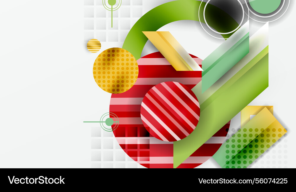 Abstract design with layered geometric shapes Vector Image
