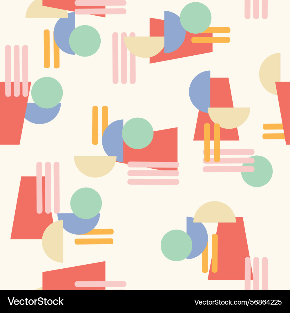 An abstract of geometric objects circles bold Vector Image