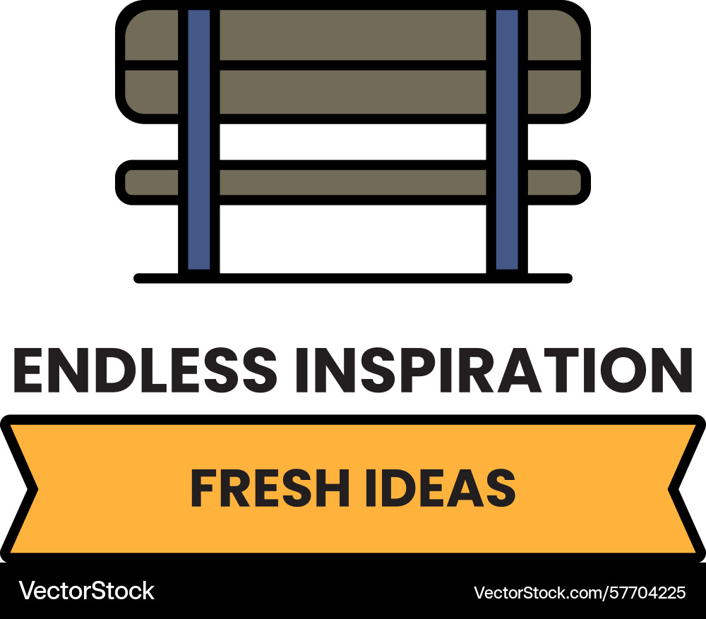 Bench is shown in a way that it inviting Vector Image