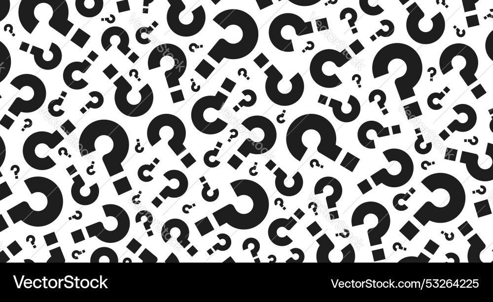 Black question mark pattern background Black question mark pattern background vector image