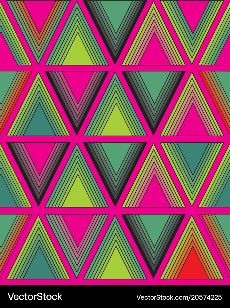 Bright pattern of triangles Vector Image