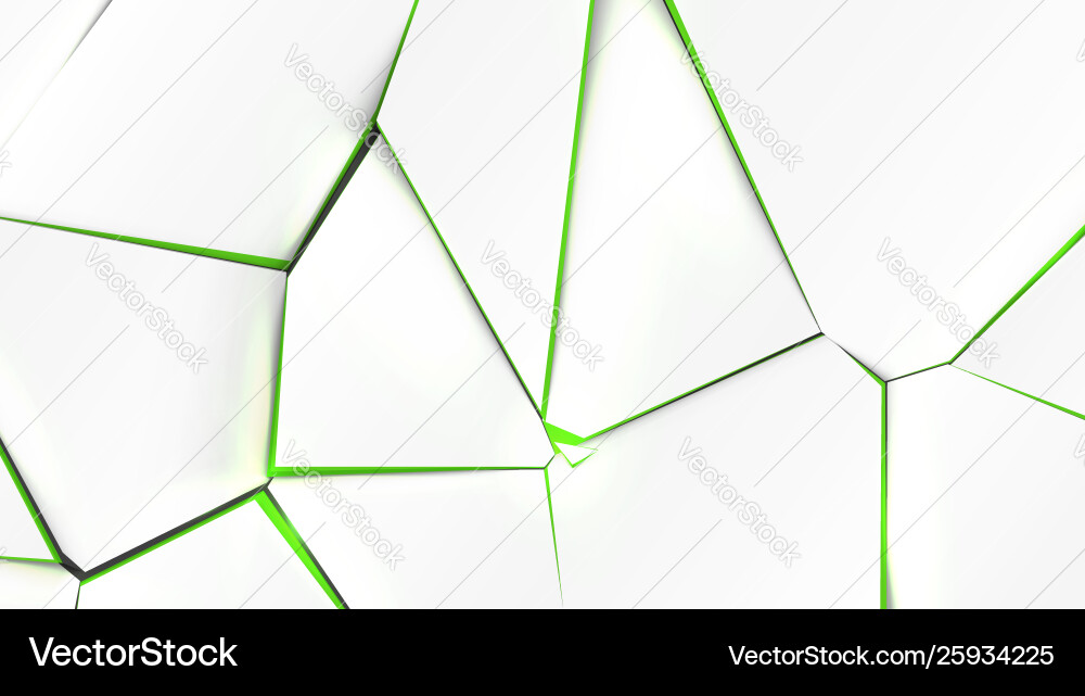 Broken surface with green color in inside Broken surface with green color in inside vector image
