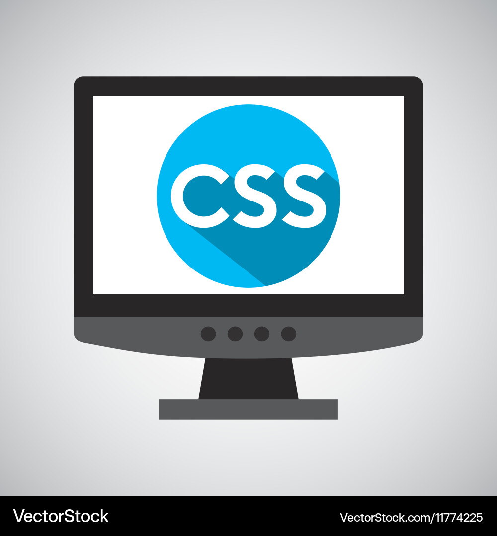 Computer Web-Entwicklung css-Symbol vektorbild