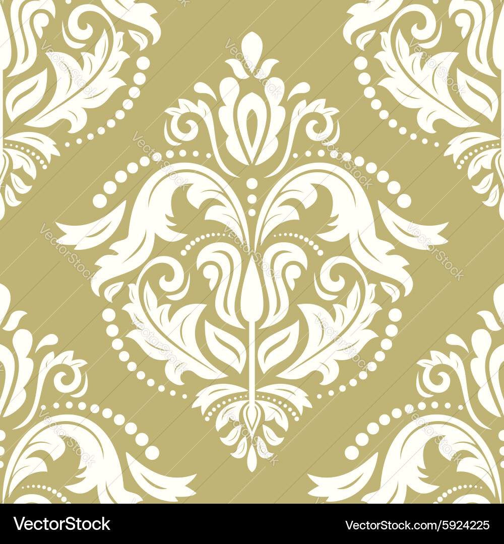 Damask seamless pattern vector image