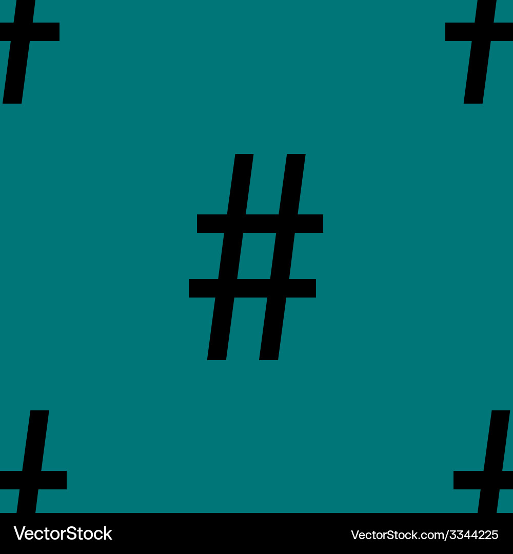 Hesh tag web icon flat design seamless pattern vector image