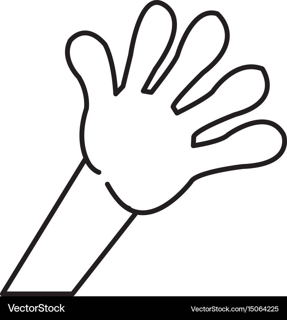 Kid hand showing a five count image Vector Image