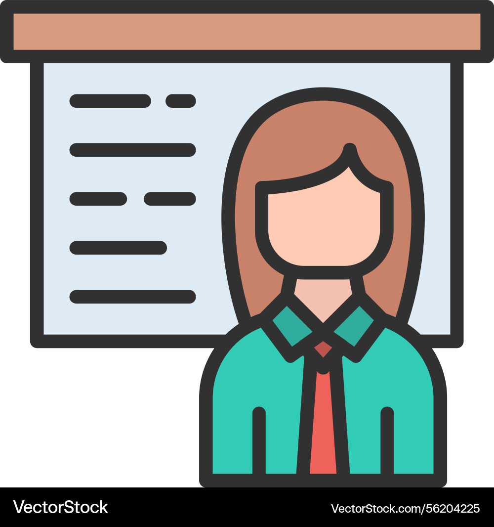 Lecture outline filled icon Vector Image