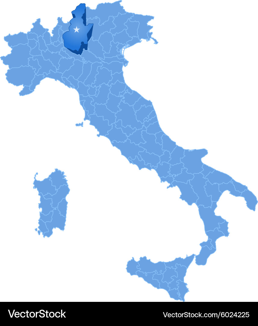 Map of italy brescia – Royalty-Free Vector | VectorStock, image size:857x1080