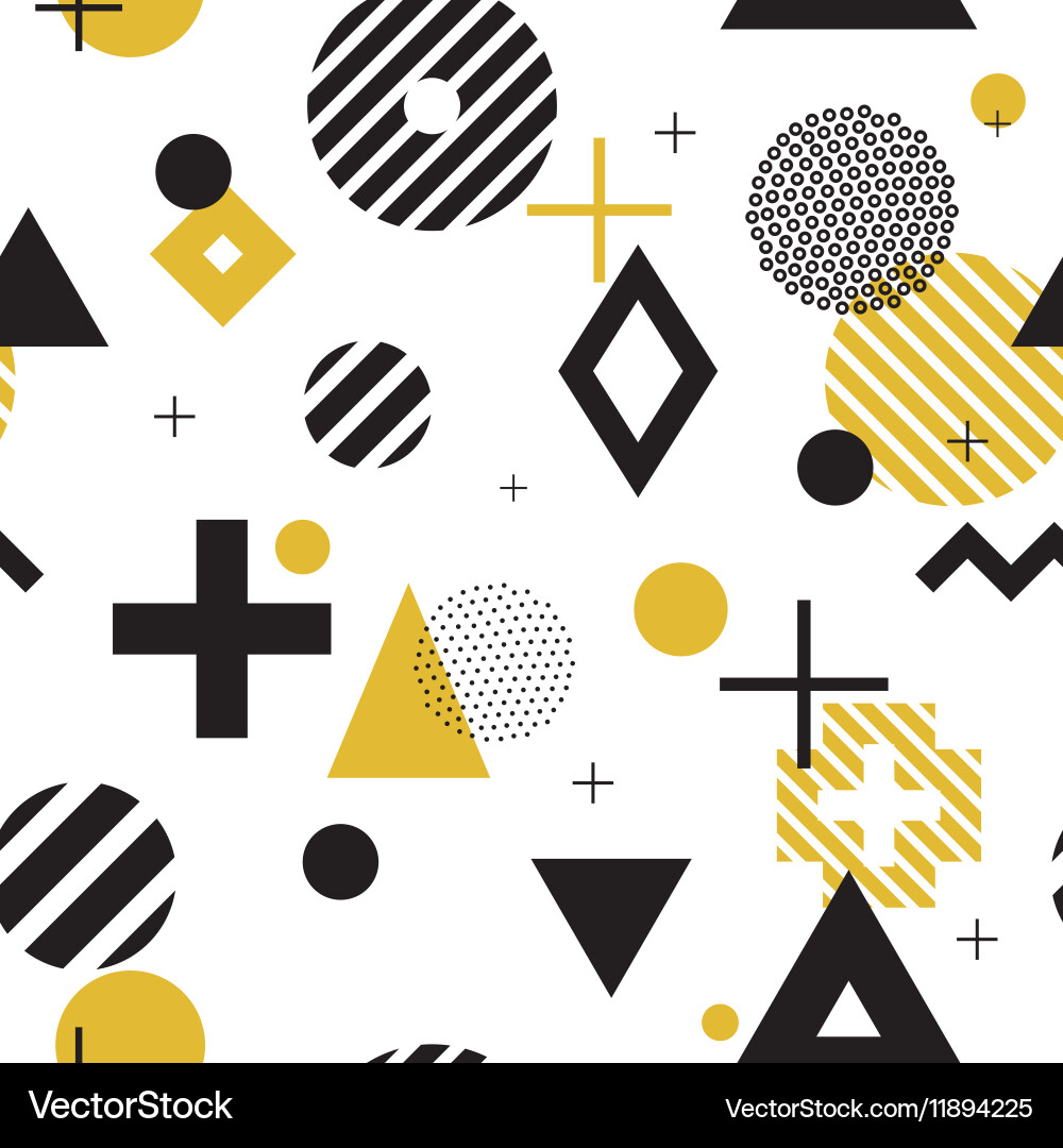 Memphis Style Seamless Pattern vector image
