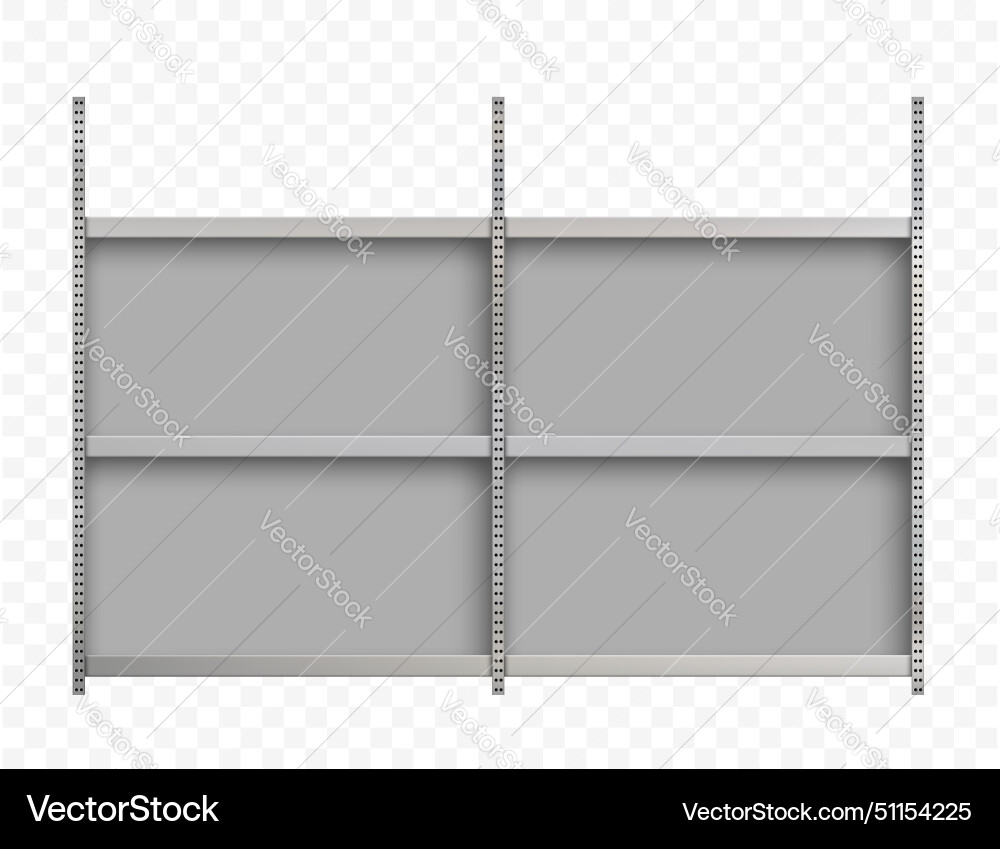 Metal rack with shelves for storage vector image