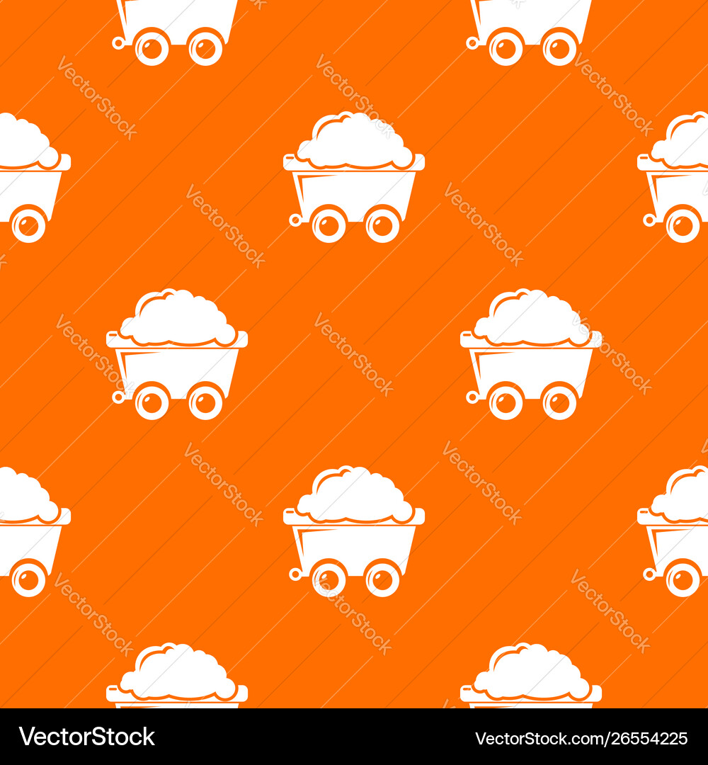 Mining cart pattern orange Mining cart pattern orange Vector Image