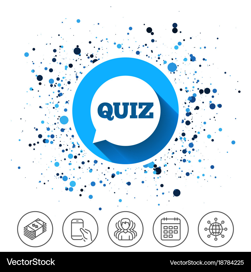 Quiz sign icon questions and answers game vector image
