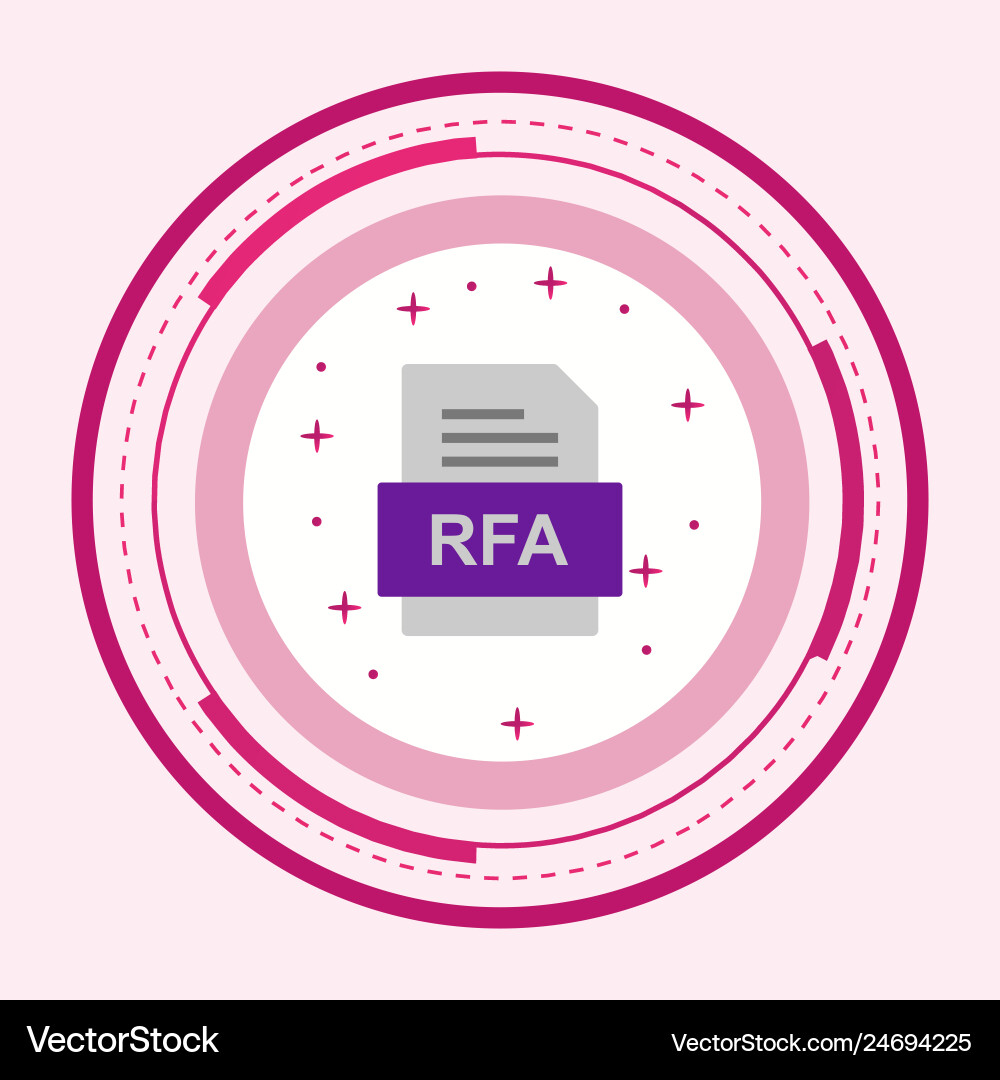 Rfa file document icon vector image