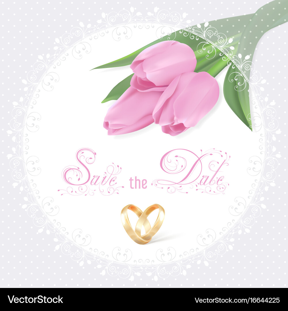 Save the date card Vector Image