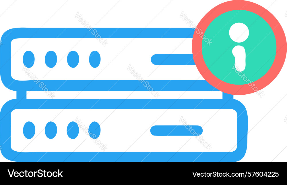 Server information icon system status and data vector image