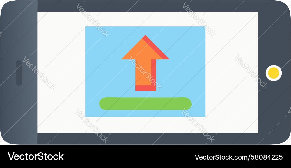 Tablet Data Upload to Cloud Vector Image