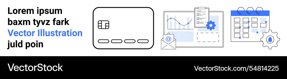 Visualizing business processes with charts gear Vector Image