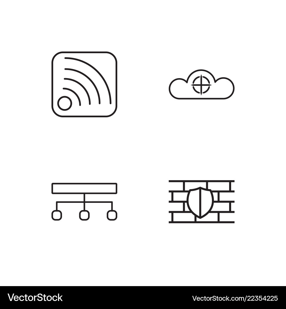 Web simple outlined icons set Web simple outlined icons set vector image