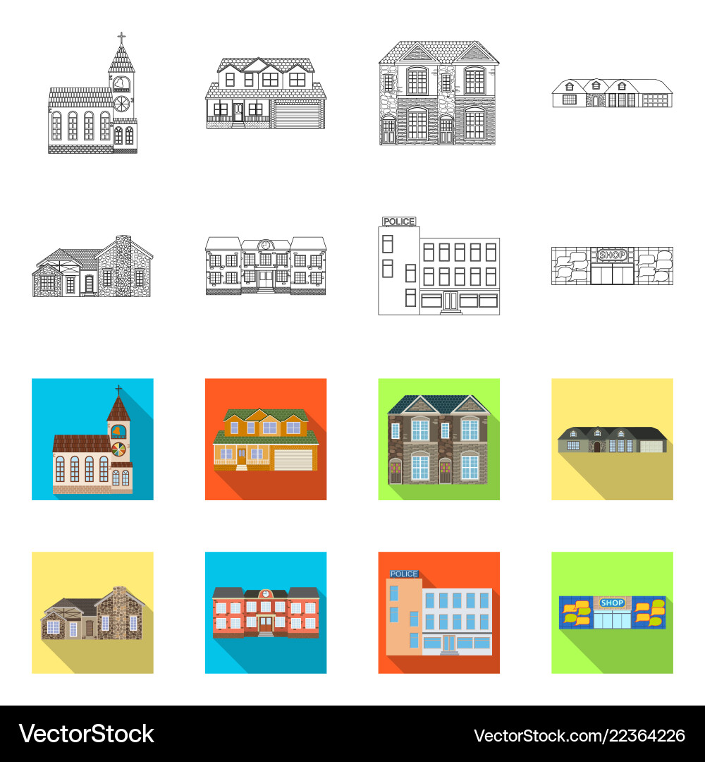 Building and front logo Building and front logo vector image