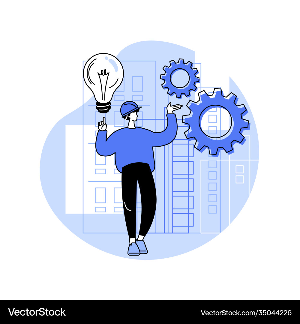 Building information modeling abstract concept Building information modeling abstract concept vector image