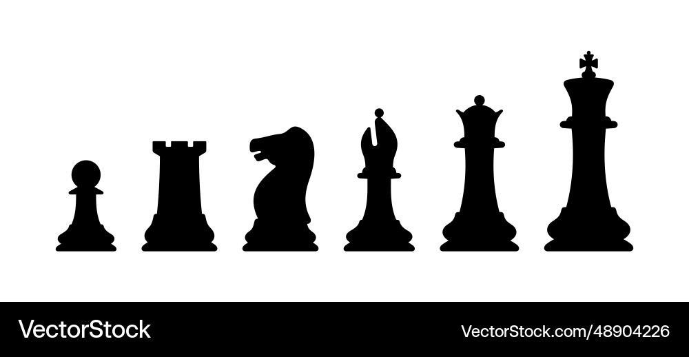 Chess pieces set Vector Image