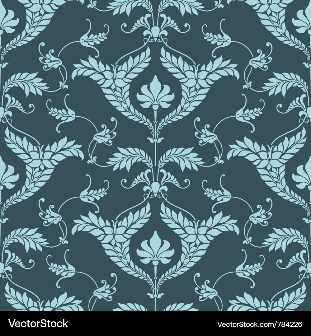 Damask pattern vector image