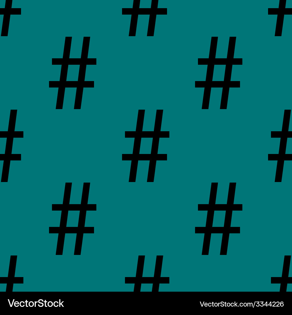 Hesh tag web icon flat design seamless pattern vector image