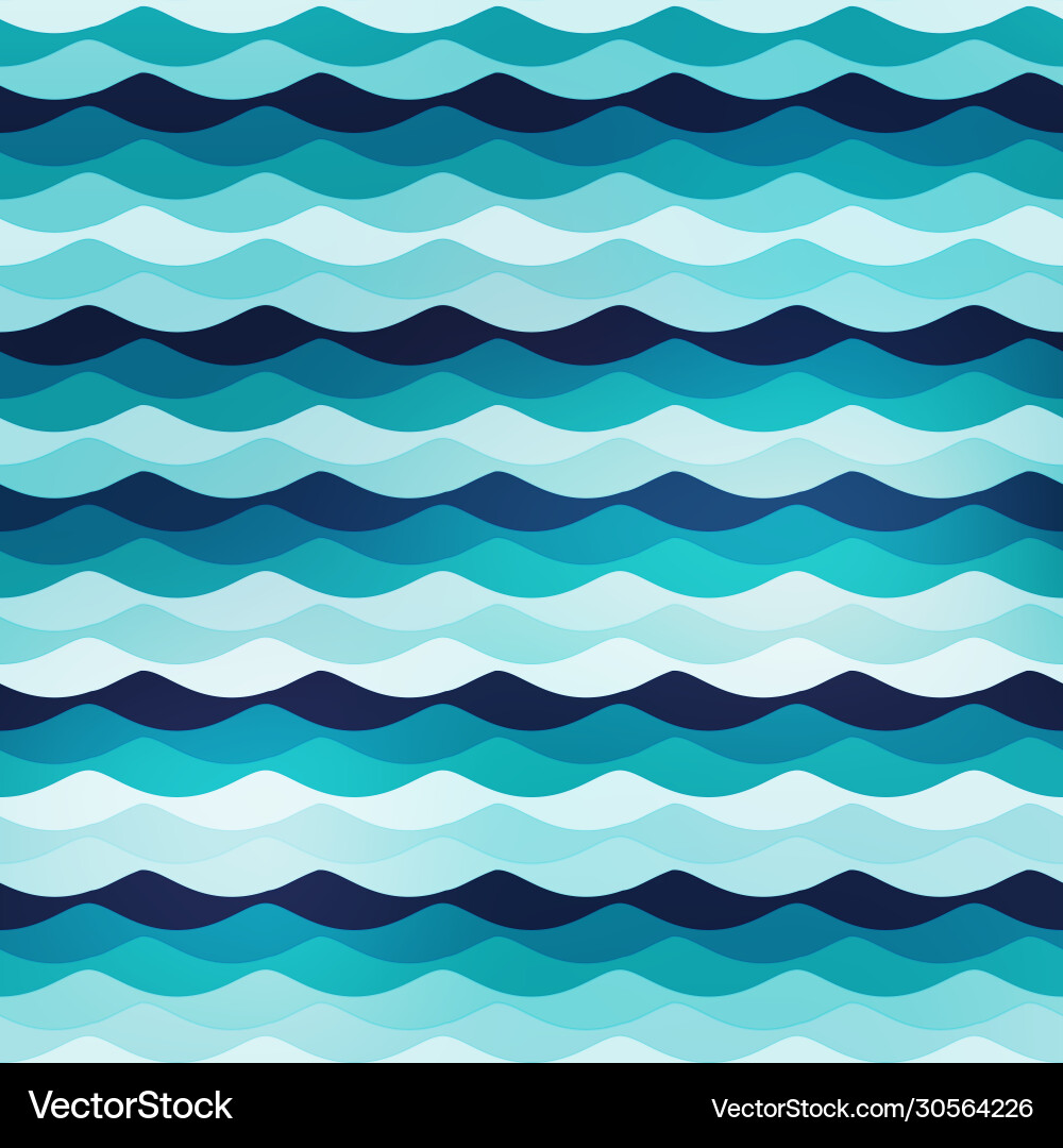 Marine Wave Pattern Vector Image