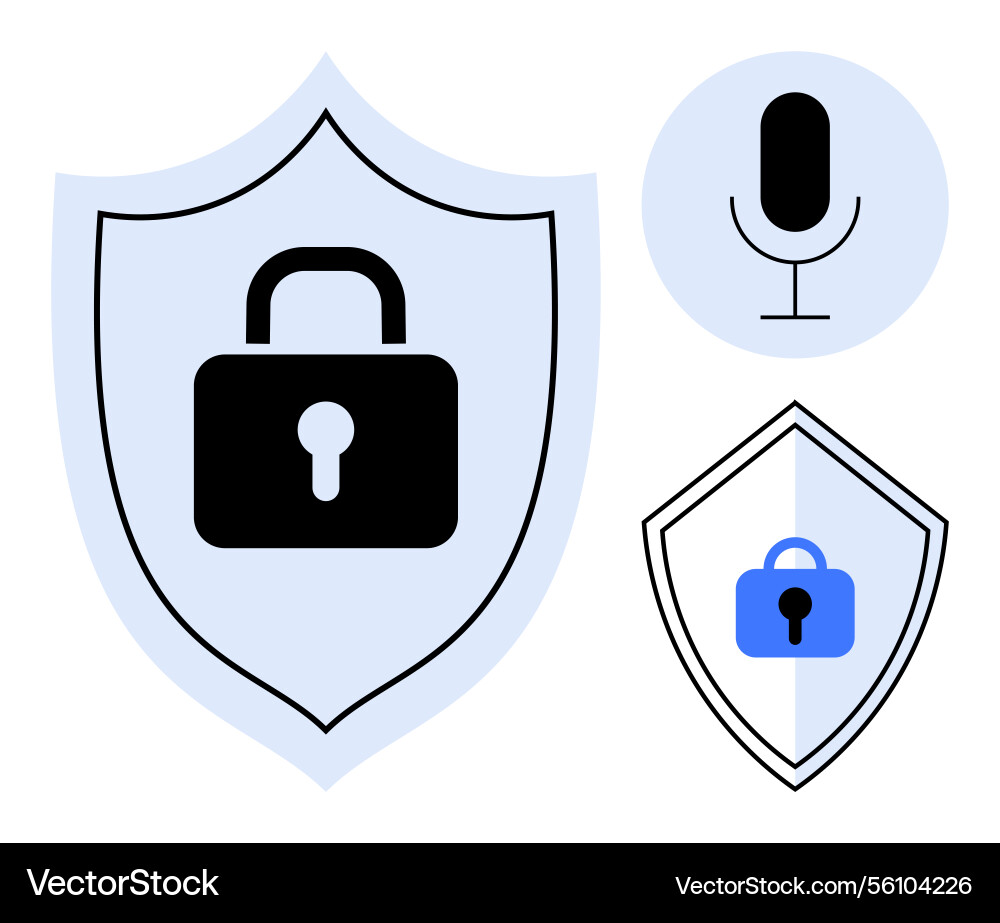 Secure communication and data protection Secure communication and data protection Vector Image